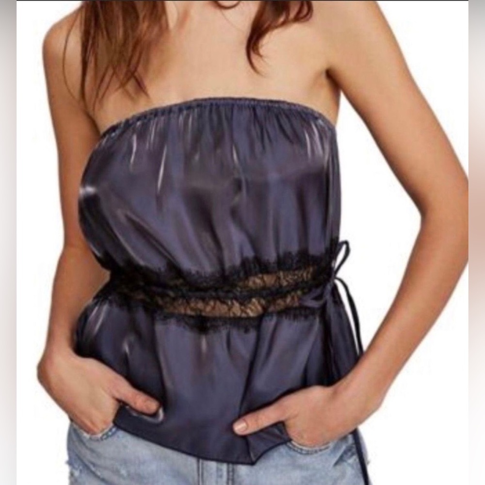 Free people strapless lace top size M